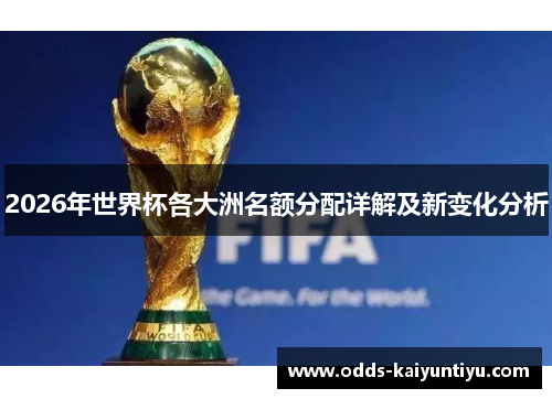 2026年世界杯各大洲名额分配详解及新变化分析